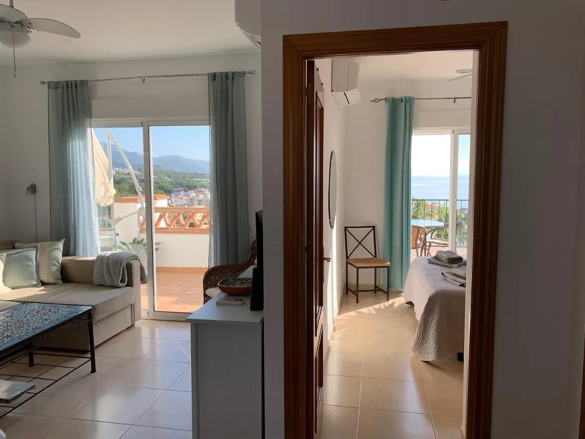 Playa Burriana, Stor Terass, Havsutsikt, Pool Apartment Nerja