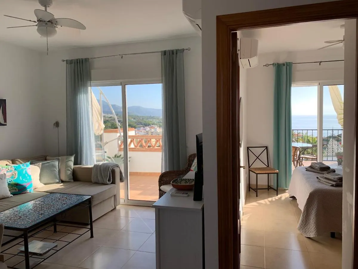 Playa Burriana, Stor Terass, Havsutsikt, Pool Apartment Nerja Spain
